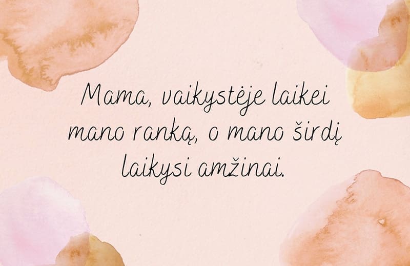sveikinimas mamos dienos proga