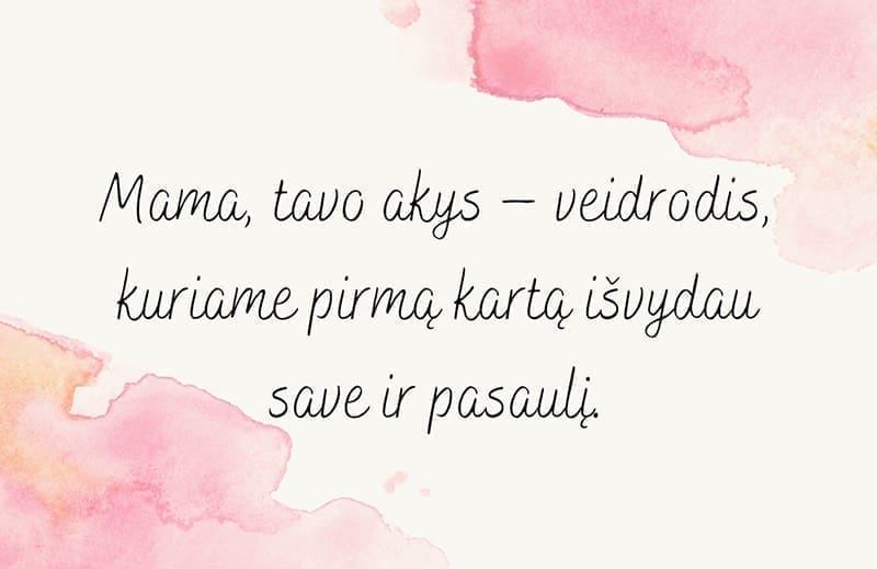 žodžiai mamai